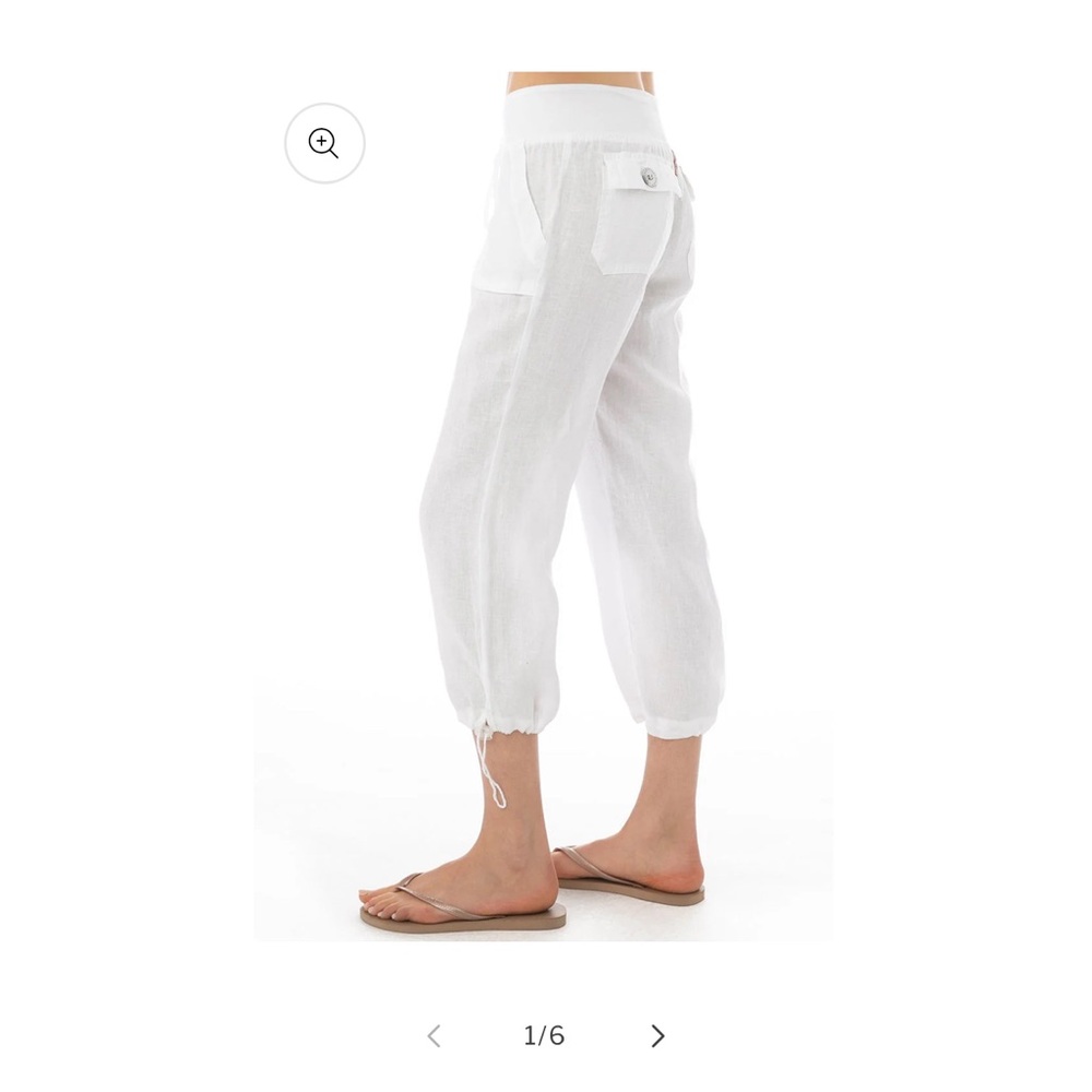 Hard Tail slouchy linen crop pants